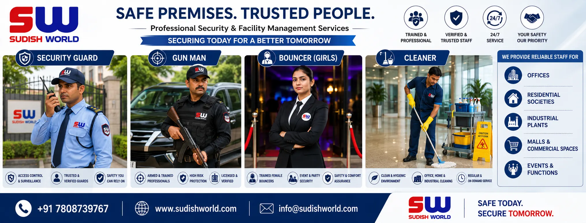 Security guard on duty from Sudish World Solutions